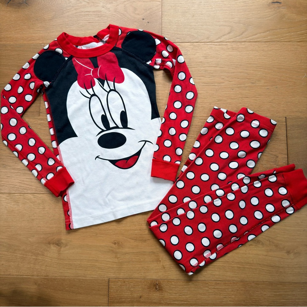 Hanna Andersson Disney Minnie Mouse Pajama Set LS/Pants Girls 6/120